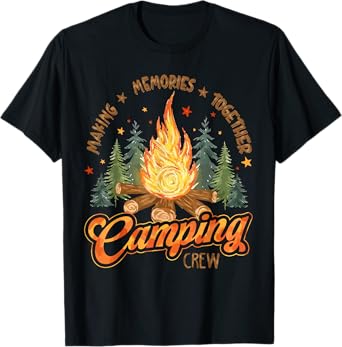 Camping Crew Family Friends Girls Kids Toddler Youth Women T-Shirt