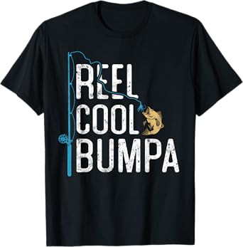 Reel Cool Bumpa vintage funny fishing rod gifts for Bumpa T-Shirt
