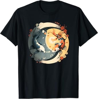 Japanese Koi Fish Yin Yang T-Shirt