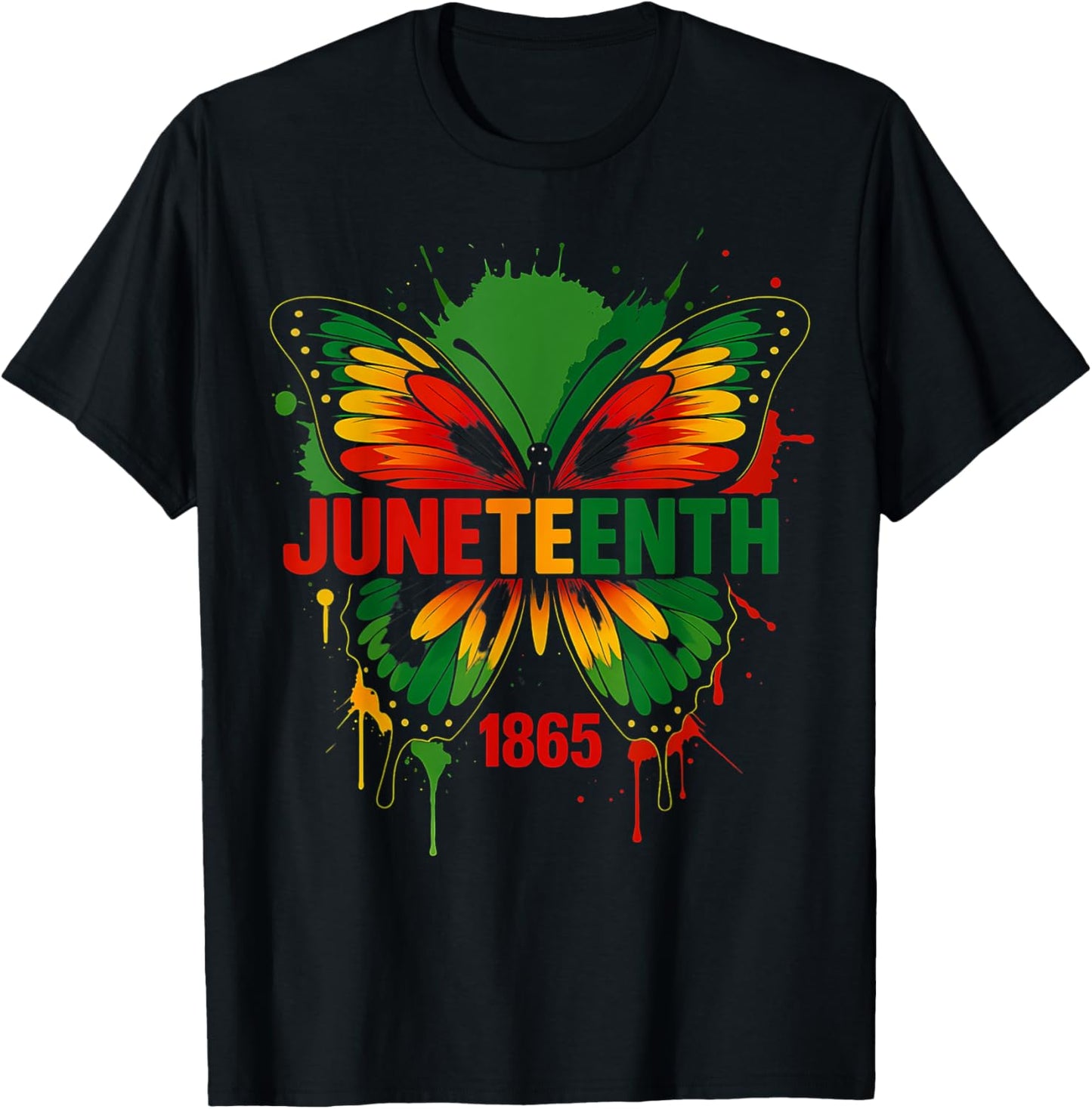 Black History Freedom Butterfly Freeish American Juneteenth T-Shirt