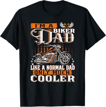 Funny Best Biker Dad Motorcycle Rider Father T-Shirt