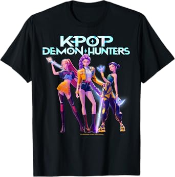 Kpop Demon Hunters Huntr/x Heroic Poses Group Shot T-Shirt