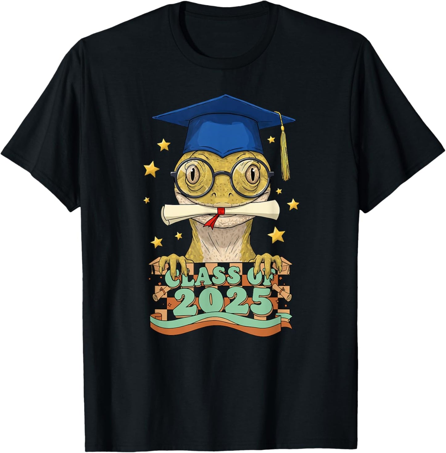 Graduate Lizard Class Of 2025 Kids Mens Womens Graduation T-Shirt