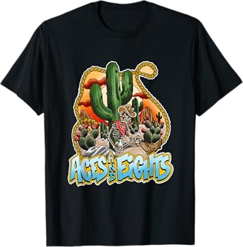 Aces And Eights Desert Scene T-Shirt