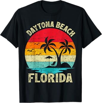 Family Vacation Vintage Retro Florida Daytona Beach T-Shirt