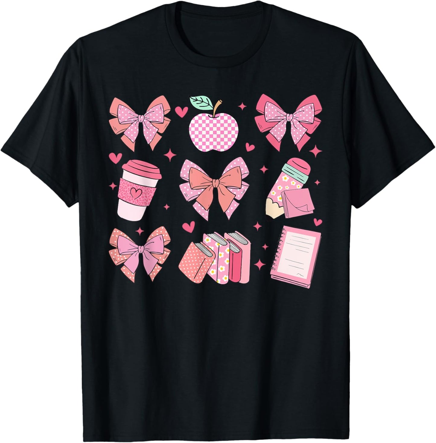 Teacher Shirt Coquette Bow Student Teacher Back To School T-shirt by TeeBrew