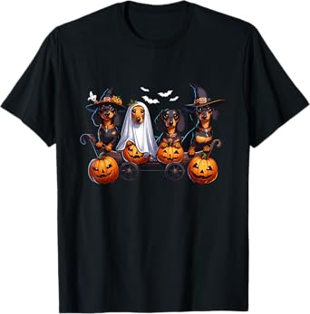 Dachshund Happy Halloweiner Funny Halloween Dogs Lover T-Shirt