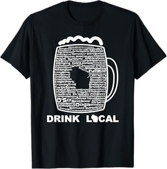 Drink Local Wisconsin Breweries Craft Beer T-Shirt