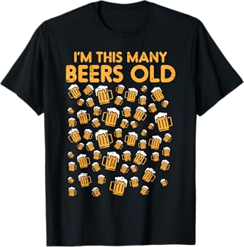 Many Beers Old 60th Birthday Drinking Sixty 60 Year Old Gift T-Shirt