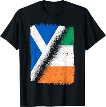 Half Scottish Half Irish Scotland Ireland Mixed Heritage T-Shirt