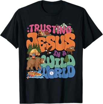Trusting Jesus In A Wild World Summer Bear VBS 2025 T-Shirt