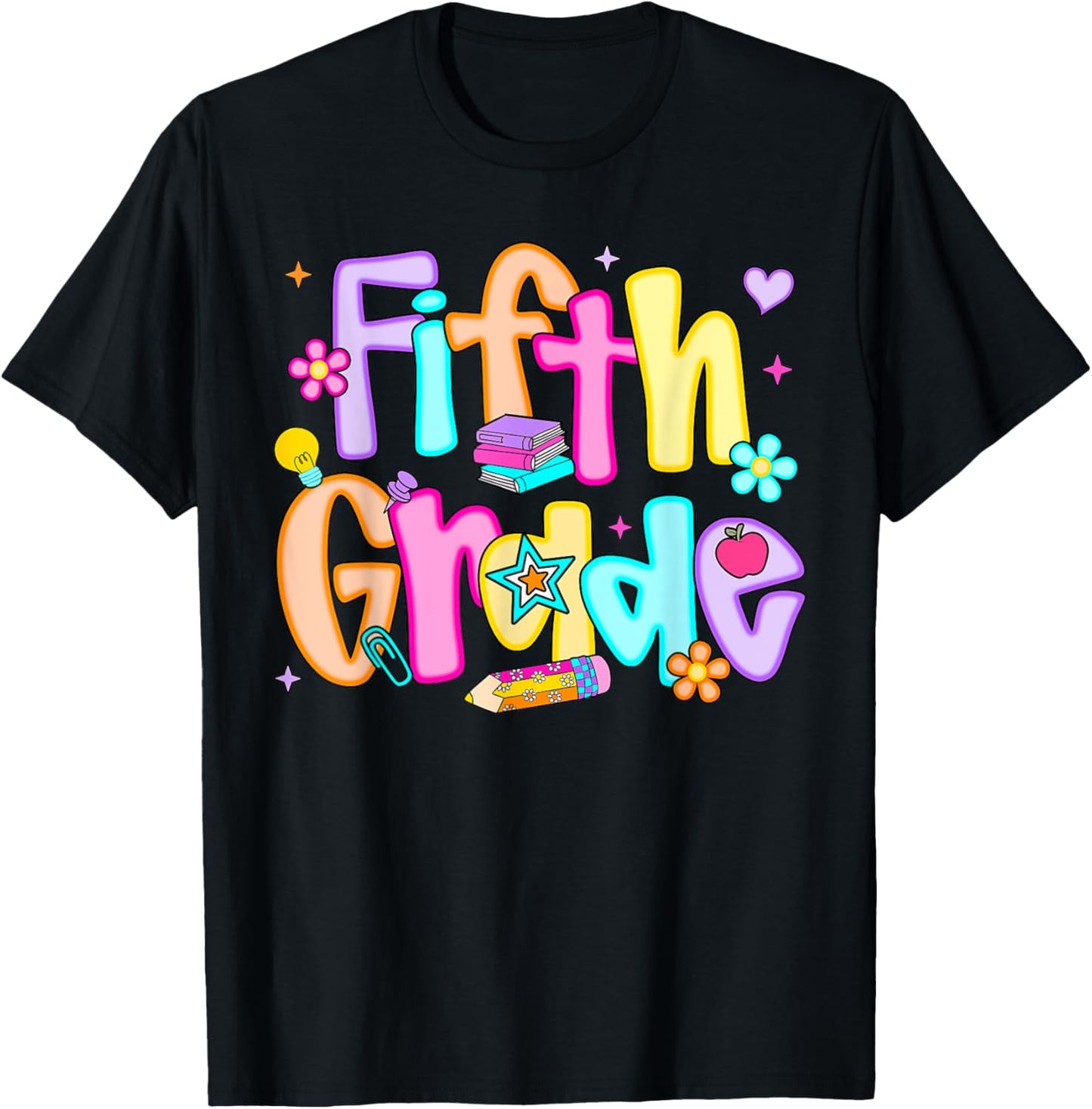 Preppy 5th Grade Back To School Teacher Girl Boy Tee by TeeBrew