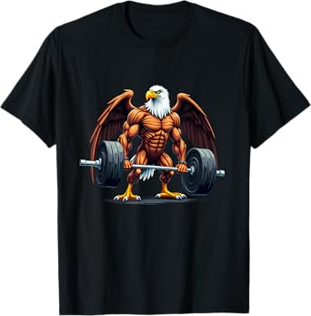 Workout Gym Eagle Deadlift Weightlifting T-Shirt