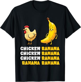 Chicken Banana Dance Funny Fruit Meme Girls Kids Women Men T-Shirt