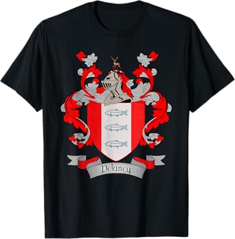 Delaney Coat of Arms | Delaney Surname Family Crest T-Shirt
