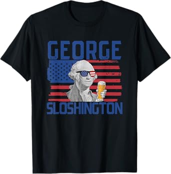 George Sloshington 4th Of July President George Washington T-Shirt for Women Men