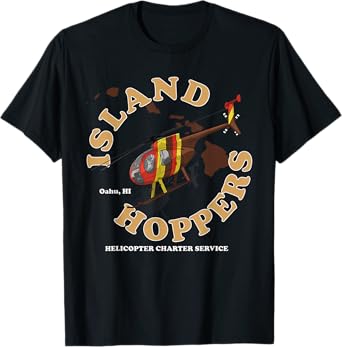 Magnum Island Helicopter Charter Service Hoppers T-Shirt