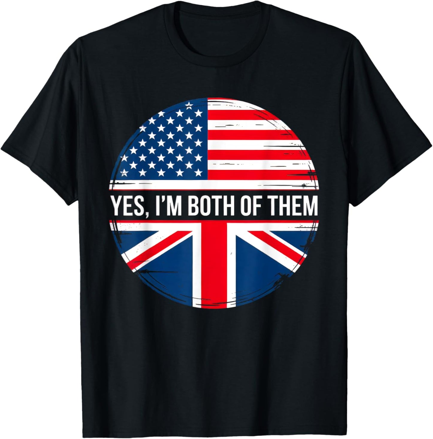 Vintage Half American Half British Flag Great Britain Usa T-shirt