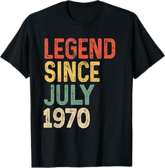Legend 1970 55th Birthday Gifts for Men Women 55 Year Old T-Shirt