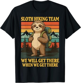 Funny Sloth Hiking T-Shirt