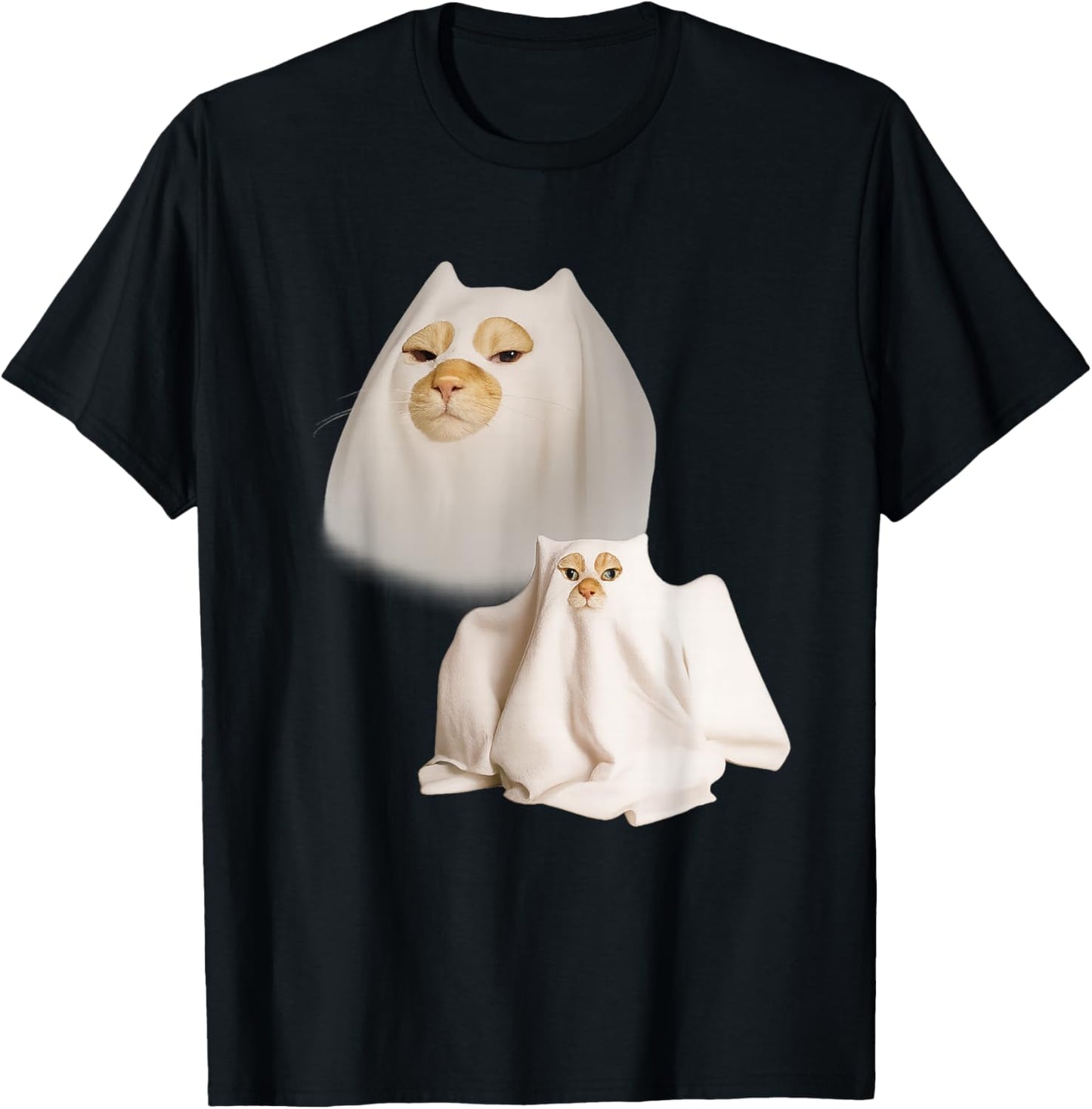 Ghost Cat Meme Funny Artwork T-Shirt