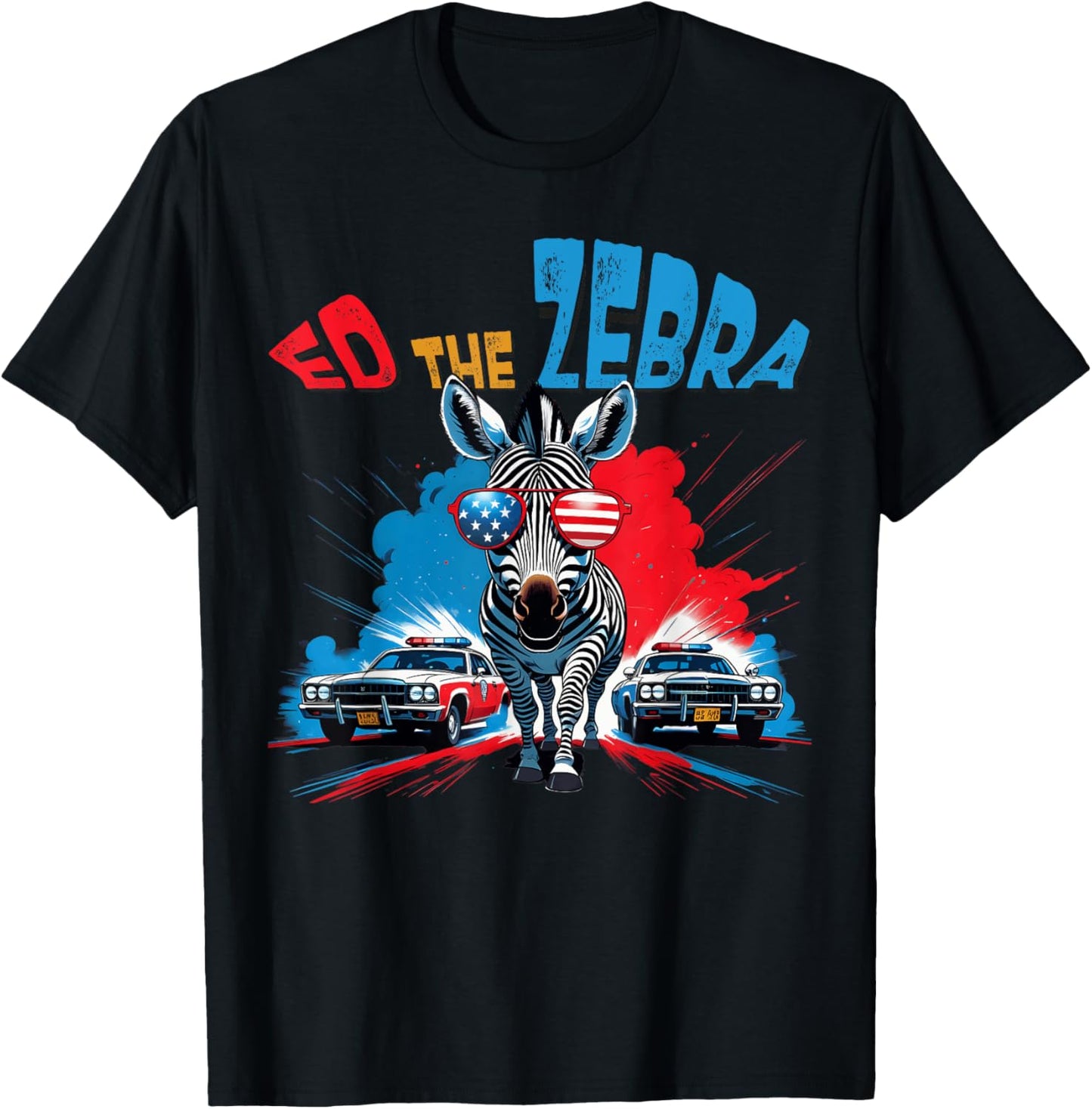 Funny Ed The Zebra 2025 Captured Retro Vintage T-Shirt