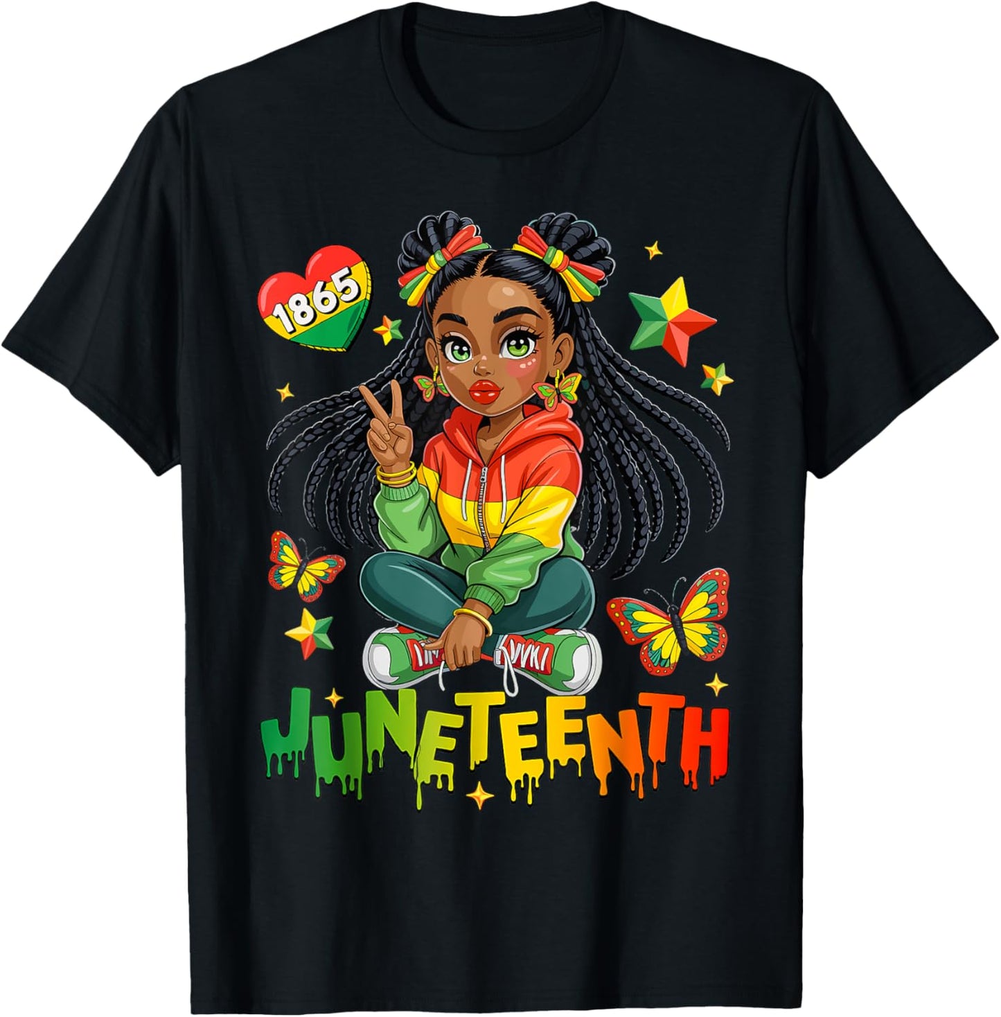 Juneteenth 1865 Black History Queen Melanin Toddler Girl T-Shirt