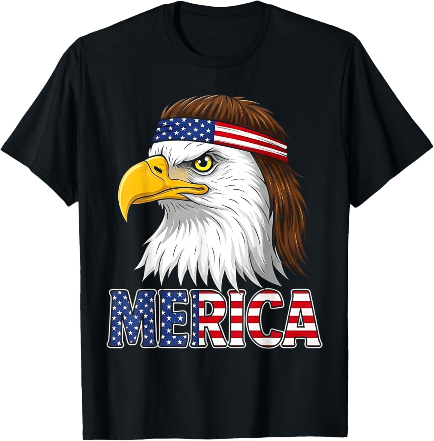 Merica Patriotic USA Eagle Freedom 4th July T-Shirt