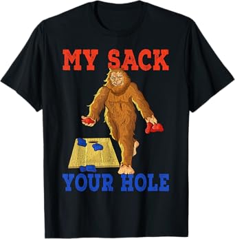 Cornhole Shirts for Teams Gifts for Men Your Hole is My Goal T-Shirt