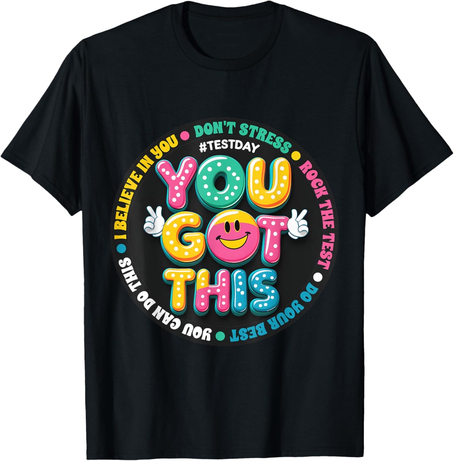 Test Day You Got This Rock The Test Teacher Testing Day Motivational T-shirt by TeeBrew