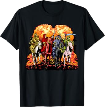 4 Horsemen Of The Apocalypse Revelation 6:1-8 Jesus Gift T-Shirt