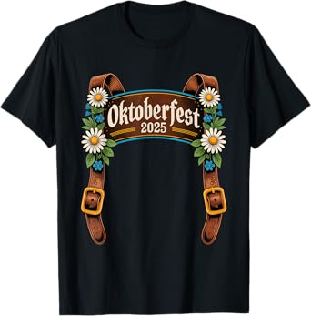German Lederhosen Funny Oktoberfest 2025 T-Shirt