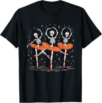 Spooky Ballerina Skeleton Dance Halloween Ballet T-Shirt