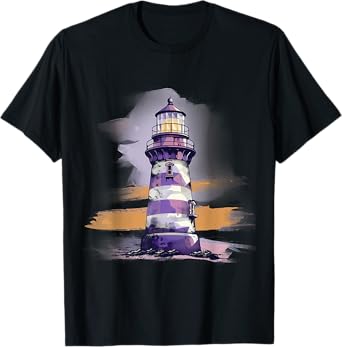 Lighthouse Seaside House Sailing Sea Beach Boating T-Shirt