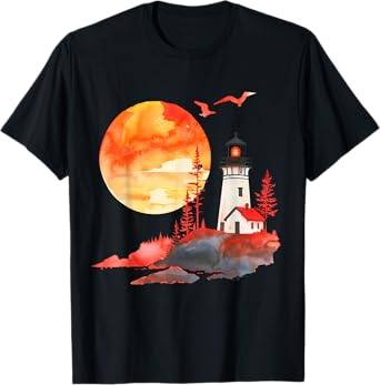 Lighthouse Seaside House Sailing Sea Beach Light House T-Shirt
