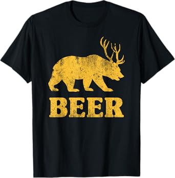 Bär+Hirsch = Bier Funny T-Shirt T-Shirt