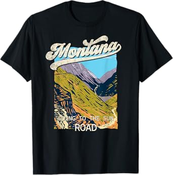 Vintage Going to the Sun Road Montana MT Big Sky Country Tee T-Shirt