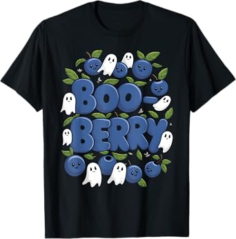 Boo Berry Blueberry Halloween Funny Ghost Costume Boys Girls T-Shirt