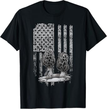 U.S.A. Flag Morel Mushroom Hunter T-Shirt