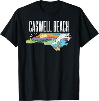 Caswell Beach State of North Carolina Outdoors Graphic T-Shirt