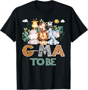 Soon To Be G-Ma Jungle Animal Safari Gender Reveal T-Shirt