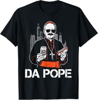 Funny Da Pope From America Chicago Pope Leo XIV Vintage T-Shirt