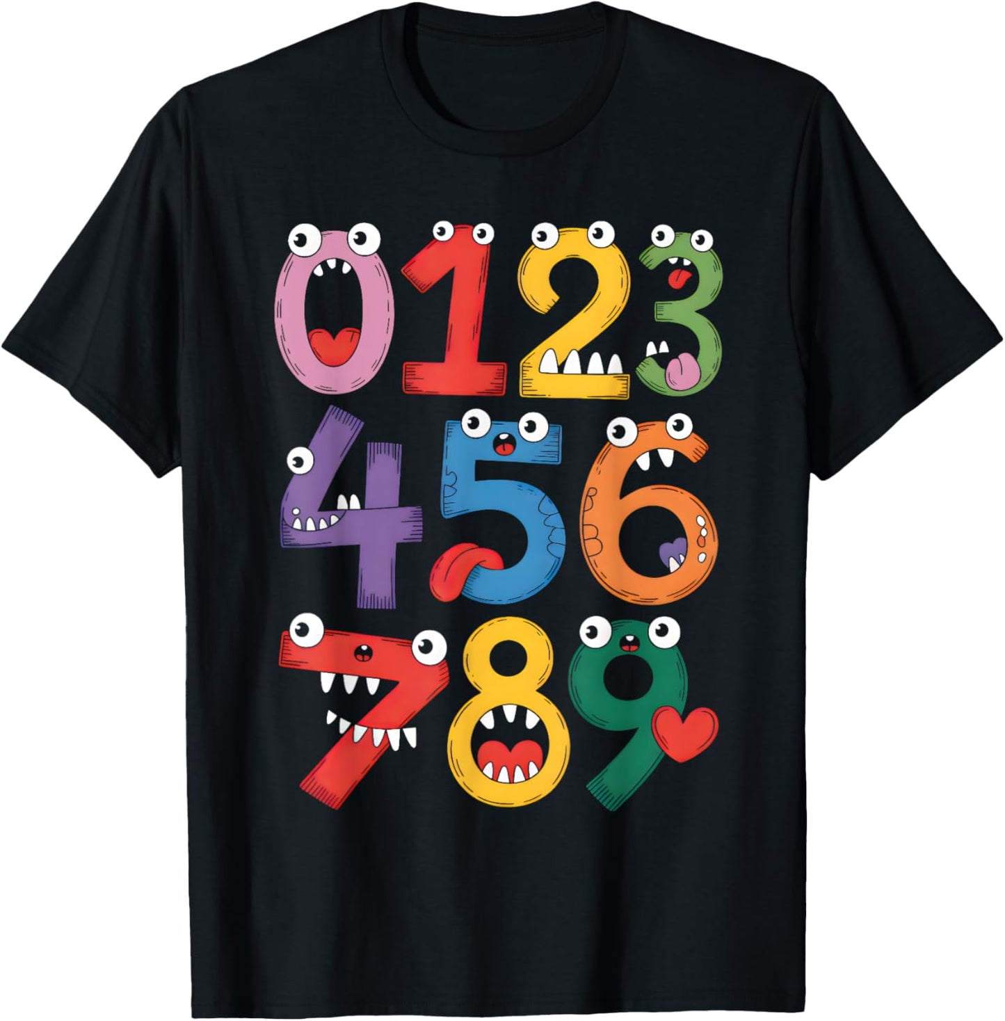 Funny Numbers Day Maths Back To School Teacher Kids Number T-Shirt