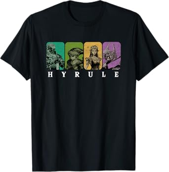 The Legend of Zelda Colorful Distressed Character Box Ups T-Shirt