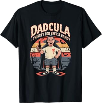 Funny Dadcula Halloween Dad Dracula Costume T-Shirt