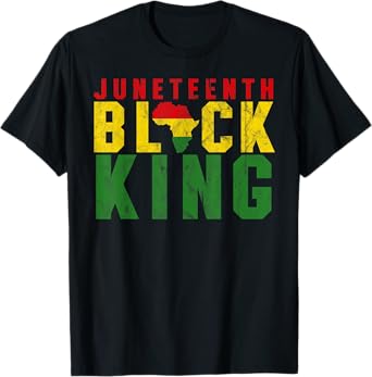 Juneteenth Black King Emancipation Day Melanin Black T-Shirt