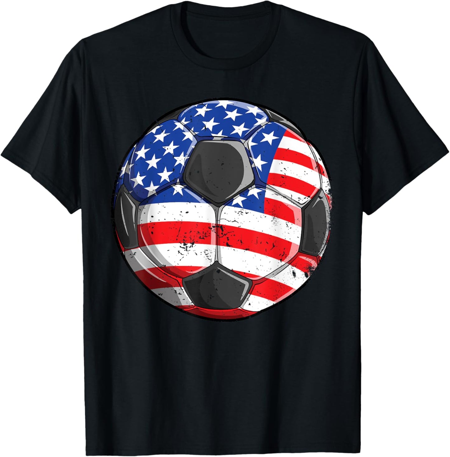 Soccer American Flag 4th of July T shirt Kids Boys Girls T-Shirt