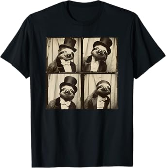 Sloth In Tuxedo Funny Animal T-Shirt