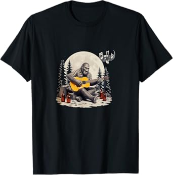 Bigfoot Jam Session - Funny Guitar & Beer Tee T-Shirt