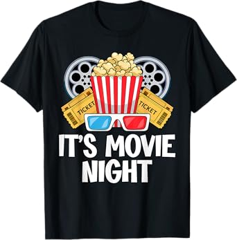 Family Movie Night Outfit For Men Women Kids - Movie Lover T-Shirt